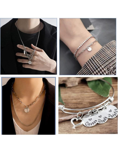 Etiquetas en Blanco de Acero Inoxidable Kissitty 100 Piezas 15mm