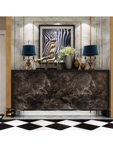 Papel Contacto Impermeable Livelynine Mármol Oscuro 40cm x 200cm