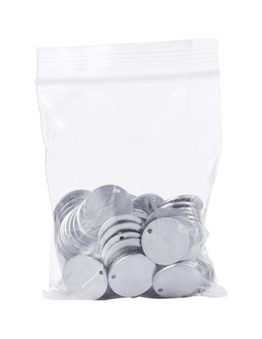 Etiquetas en Blanco de Acero Inoxidable Kissitty 100 Piezas 15mm