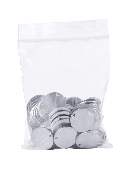 Etiquetas en Blanco de Acero Inoxidable Kissitty 100 Piezas 15mm