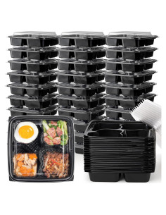 Paquete de 60 Contenedores para Comidas Noamus 34 oz