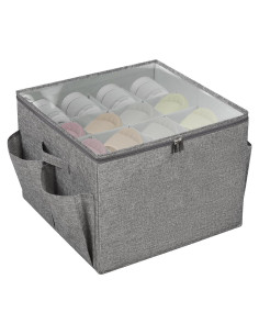 Organizador de Zapatos LOVSTORAGE 16 Pares Plegable Gris
