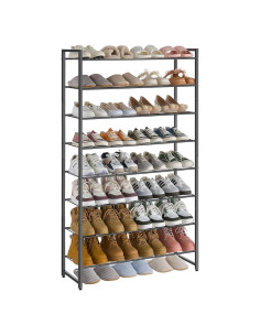 Estante para Zapatos Nunsino 8 Niveles Negro Alta Resistencia