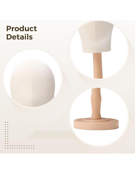 Soporte para Cabeza de Peluca Homaisson 54 cm Beige