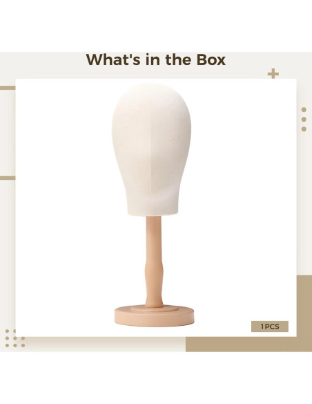 Soporte para Cabeza de Peluca Homaisson 54 cm Beige