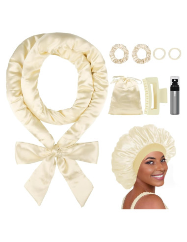 Juego de Rizado Sin Calor ZILAMPU 9 Piezas Satén 177.8 cm