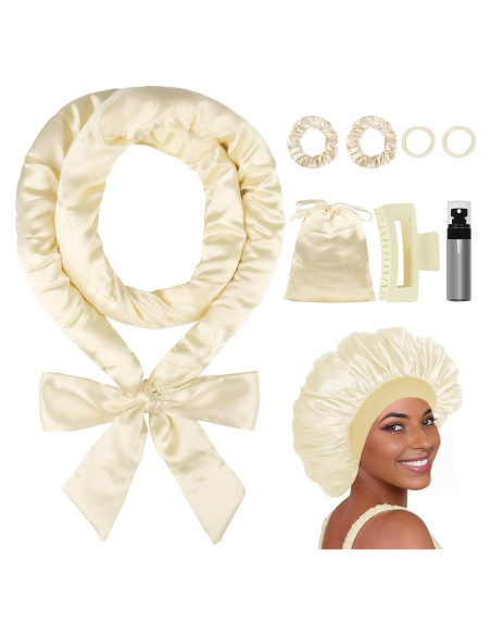 Juego de Rizado Sin Calor ZILAMPU 9 Piezas Satén 177.8 cm