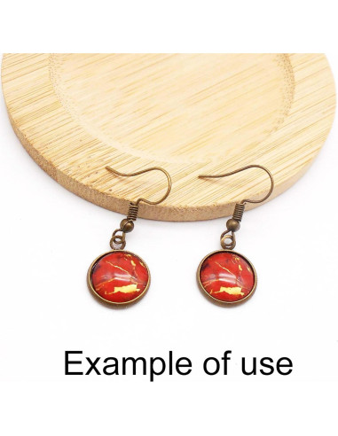 48 Cabujones de Vidrio Coloridos 18mm para Joyas DIY - Julie Wang