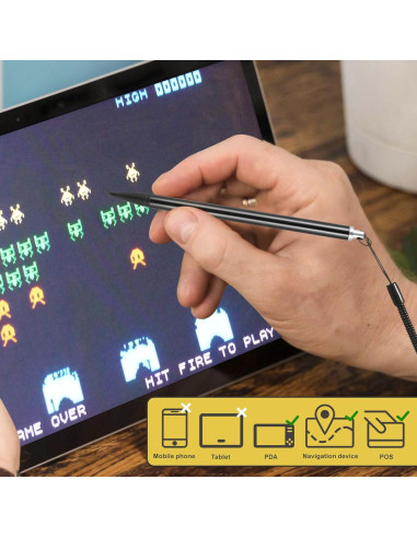 Bolígrafo Táctil HOMSFOU 3pcs Antipérdida para Pantallas