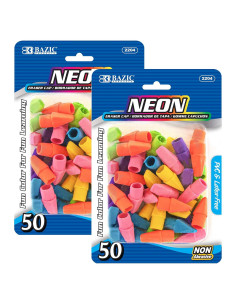 Borradores de Punta de Lápiz BAZIC 2 Paquetes 50 Unidades