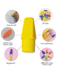Borradores de Punta de Lápiz BAZIC 2 Paquetes 50 Unidades 2