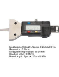Medidor de Profundidad de Banda de Rodadura Ejoyous 0-25mm LCD 2