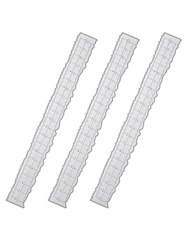 3 Reglas de Bordes Irregulares Suclain 21.34 cm para Scrapbooking