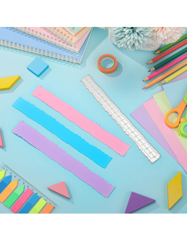 3 Reglas de Bordes Irregulares Suclain 21.34 cm para Scrapbooking