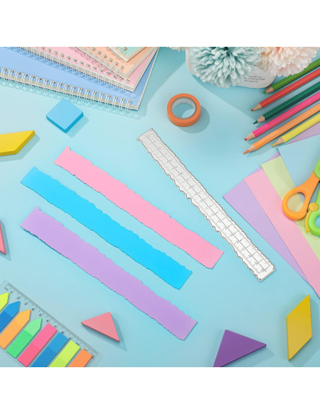3 Reglas de Bordes Irregulares Suclain 21.34 cm para Scrapbooking