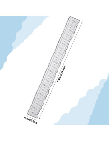 3 Reglas de Bordes Irregulares Suclain 21.34 cm para Scrapbooking