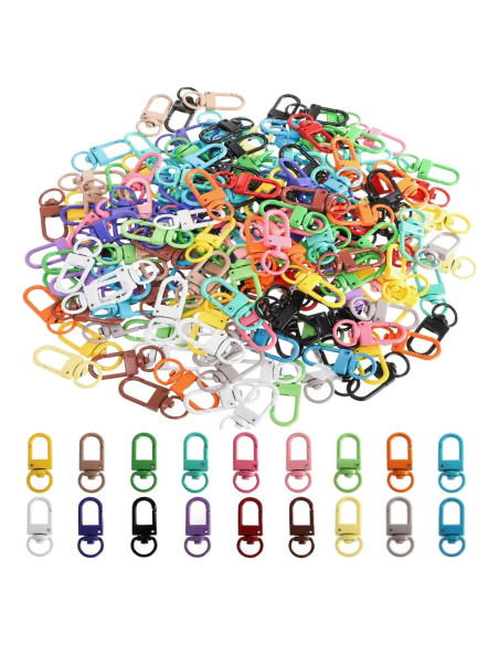 200 Ganchos de Snap Giratorios ZAVOOS para Joyería 2.54 cm