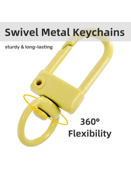 200 Ganchos de Snap Giratorios ZAVOOS para Joyería 2.54 cm