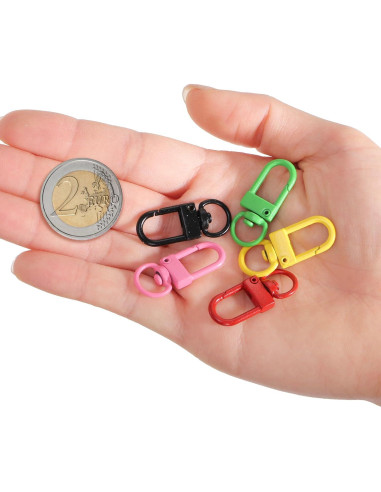 200 Ganchos de Snap Giratorios ZAVOOS para Joyería 2.54 cm