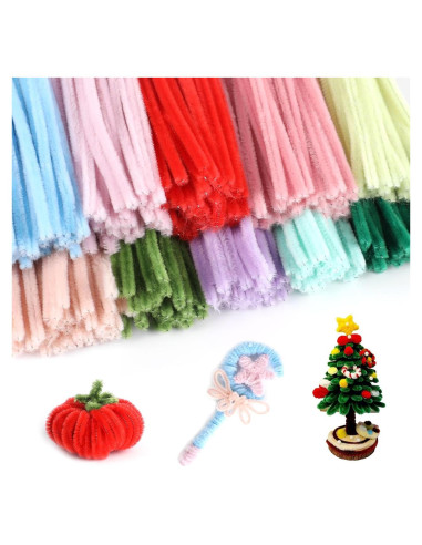 Limpiapipas Chenille Coloridos LOMIMOS 1000 Pcs 30.48 cm