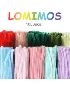 Limpiapipas Chenille Coloridos LOMIMOS 1000 Pcs 30.48 cm 2