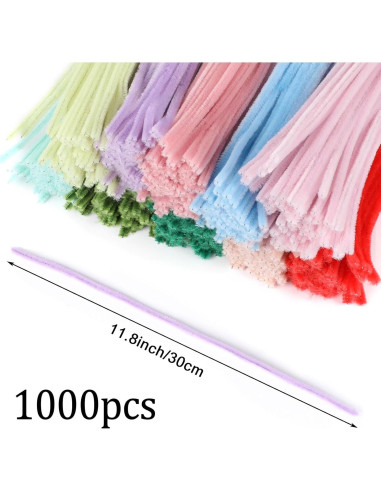 Limpiapipas Chenille Coloridos LOMIMOS 1000 Pcs 30.48 cm