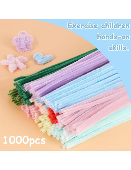 Limpiapipas Chenille Coloridos LOMIMOS 1000 Pcs 30.48 cm