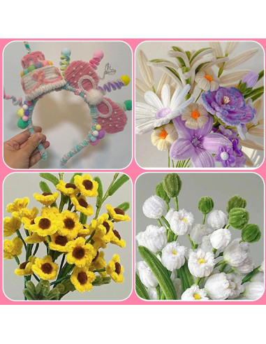 Limpiapipas Chenille Coloridos LOMIMOS 1000 Pcs 30.48 cm