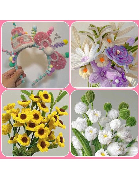 Limpiapipas Chenille Coloridos LOMIMOS 1000 Pcs 30.48 cm