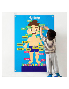 Conjunto de Aprendizaje de Partes del Cuerpo WATINC 80 Piezas