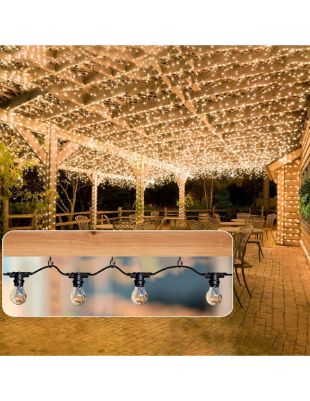 Ganchos de Tornillo FSAH 24 Pcs para Luces y Decoración