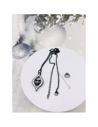 Collar de cremación dorado YQSLIN para cenizas - Urna lágrima