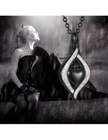 Collar de cremación dorado YQSLIN para cenizas - Urna lágrima