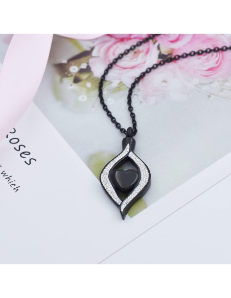 Collar de cremación dorado YQSLIN para cenizas - Urna lágrima