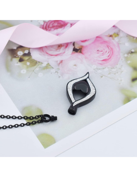 Collar de cremación dorado YQSLIN para cenizas - Urna lágrima