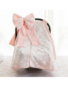 Funda de Capota para Asiento de Bebé BUSB-A Algodón con Lazo 2