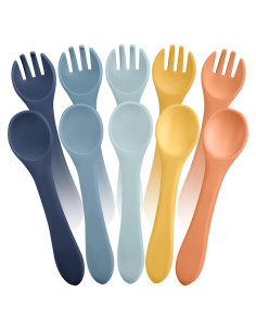 Juego de 10 Utensilios de Silicona Nuenen para Bebés 6+ Meses