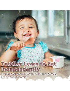 Juego de 10 Utensilios de Silicona Nuenen para Bebés 6+ Meses 2