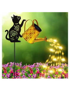 Luces Solares Decorativas Regadera con Gato Ostritec 20cm