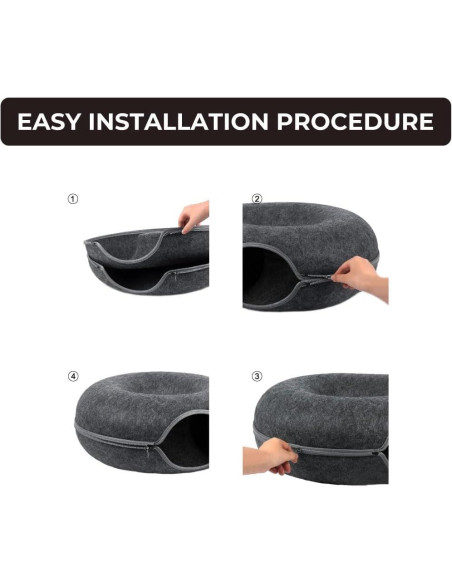 Cueva para Gatos Peekaboo Zazzy - Cama Túnel Grande 61cm