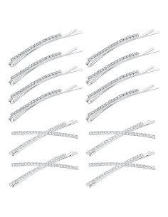 Juego de 12 Horquillas con Strass Gjinxi - Clips de Pelo Elegantes