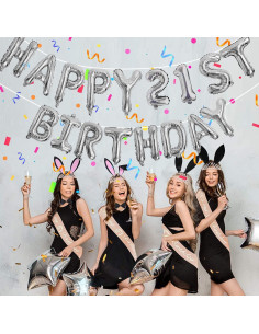 Banner de Globos de Feliz Cumpleaños Awfrky 76pcs Personalizado 2