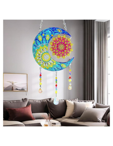 Kit de Pintura de Diamante 5D Jialeying - Colgante de Sol Arcoíris