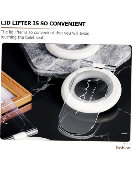 Elevador de Tapa de Inodoro QUMIIRITY - 2 Piezas, Plástico TPR