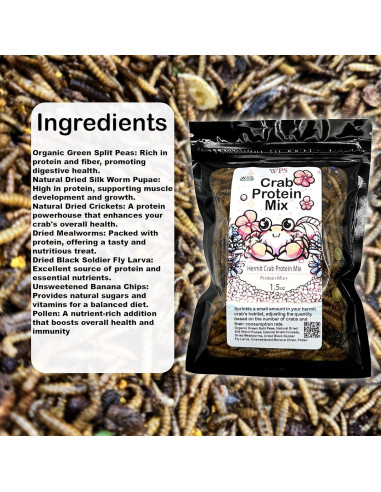 Alimento para Cangrejos Ermitaños CTWPets - Mezcla Proteínas 42g