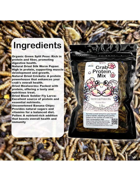 Alimento para Cangrejos Ermitaños CTWPets - Mezcla Proteínas 42g