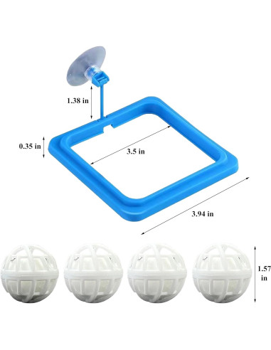 Anillo de Alimentación Cuadrado PurrrfectionPet con Bolas Nitrificantes