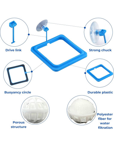 Anillo de Alimentación Cuadrado PurrrfectionPet con Bolas Nitrificantes
