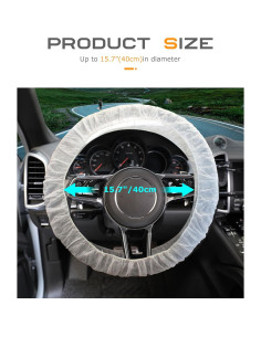 Cubiertas de Volante Desechables SCUARI 50pcs Transparentes 2