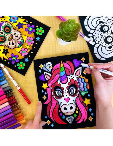 Paquete de 18 Pósters de Colorear Terciopelo Stuff2Color